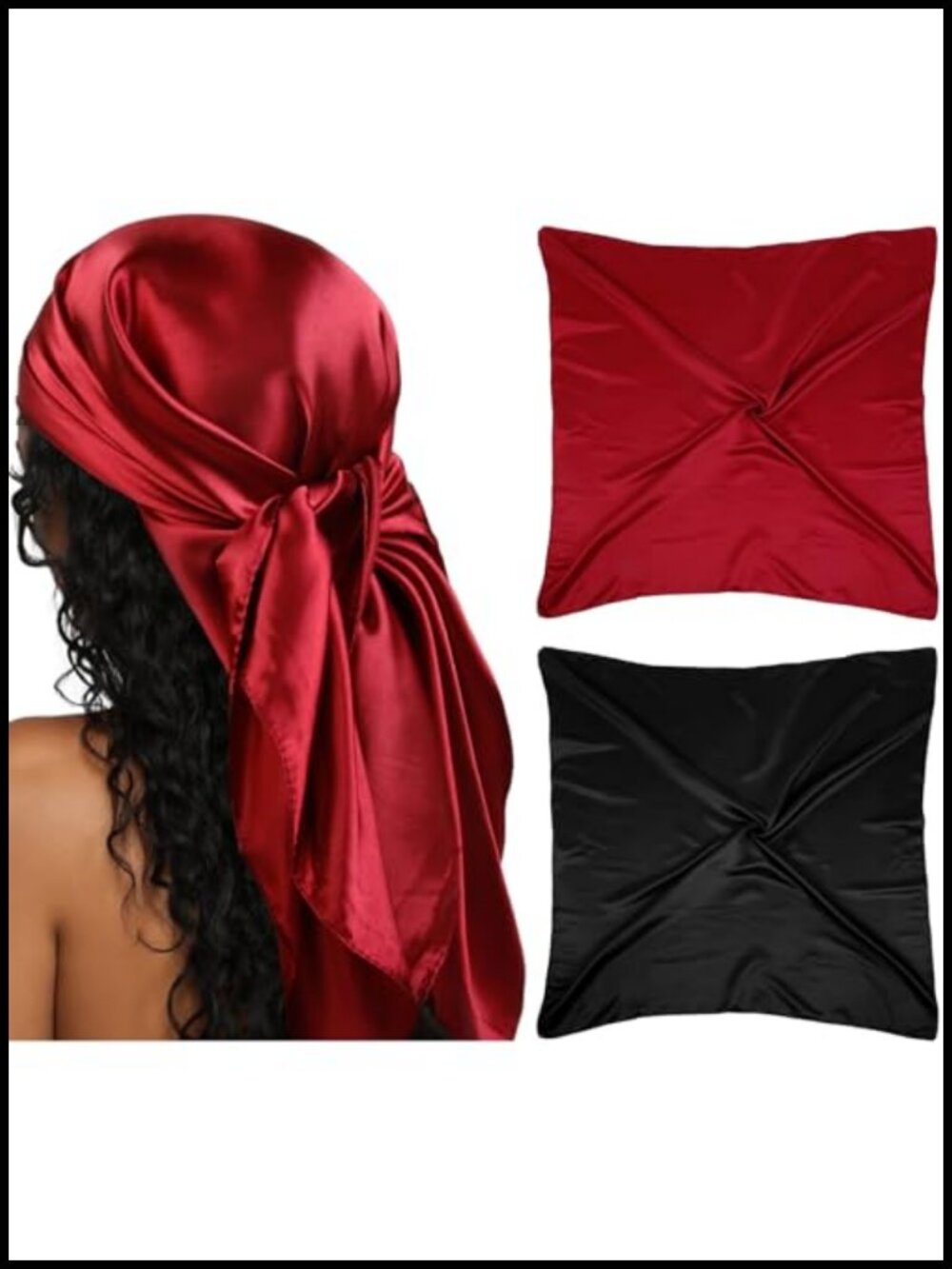 Silk Head Scarf Bandana Hair Wrap Pirate Costume Accessory